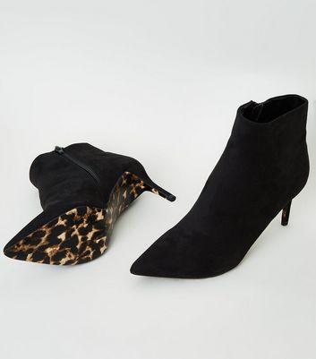 new look leopard ankle boots