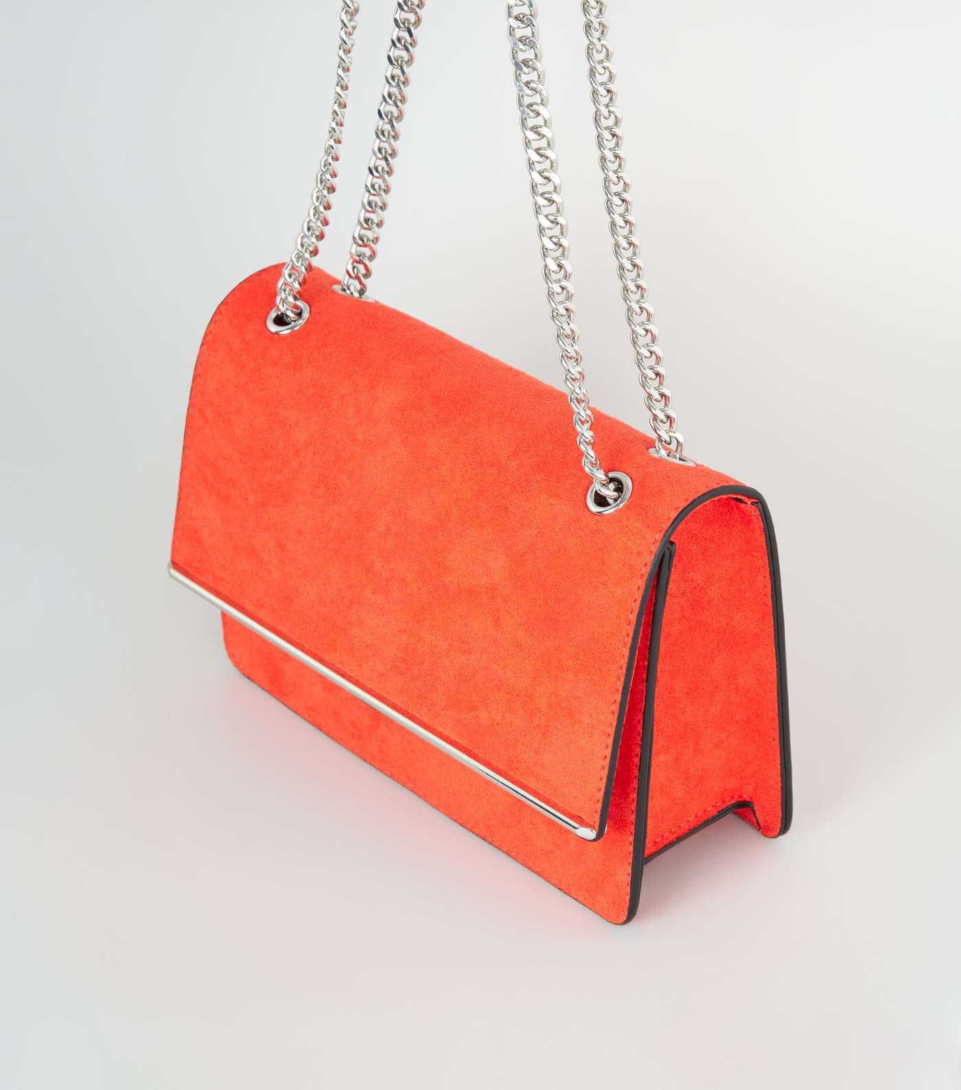 Bright Orange Chain Strap Shoulder Bag Image 3