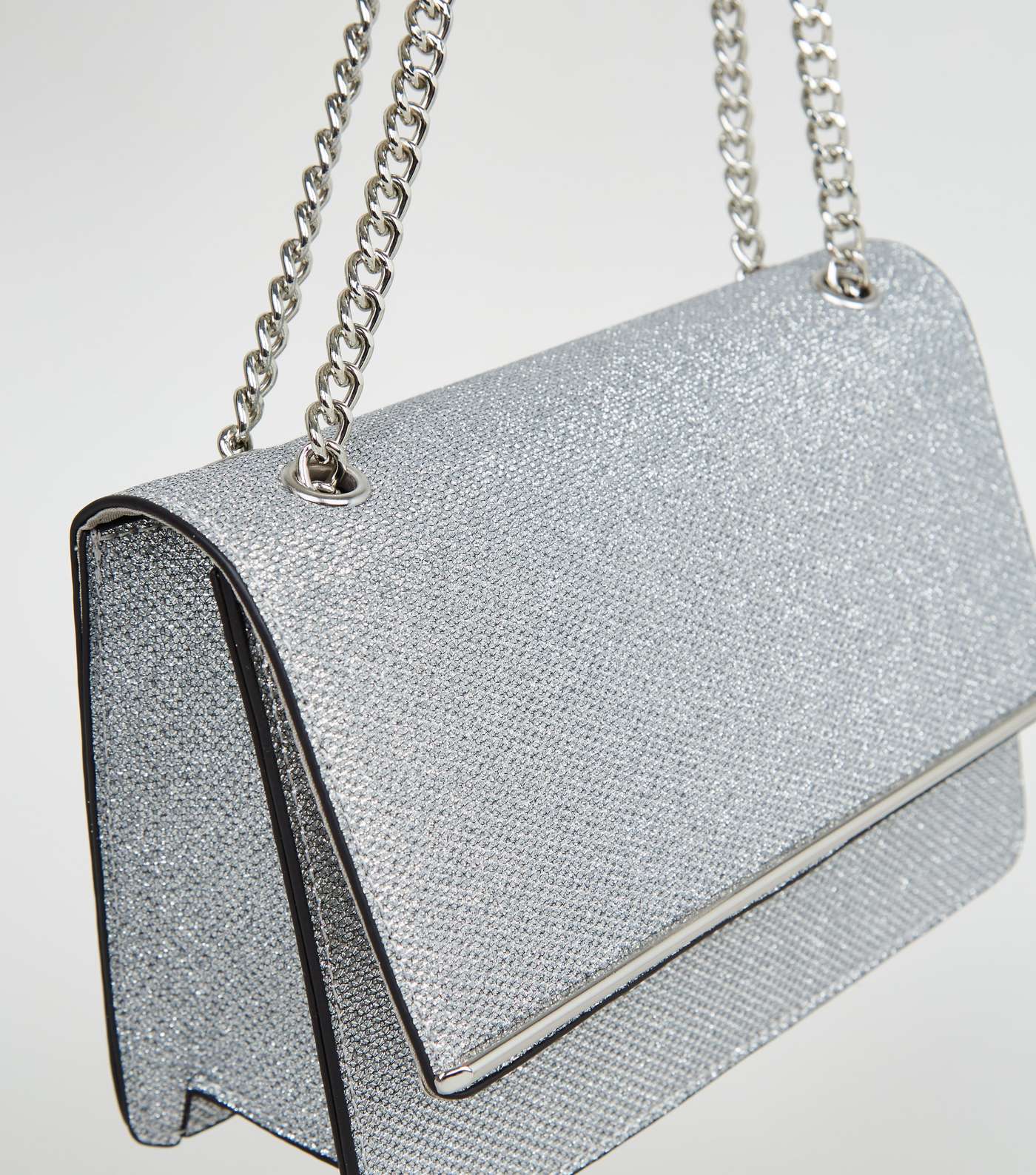 Silver Chain Strap Shoulder Bag Image 3