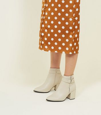 cream ankle boots wide fit