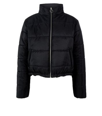 girls black padded jacket