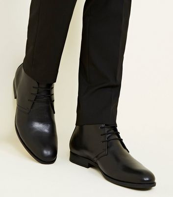black formal boots