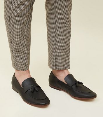 Black Tassel Trim Loafers | New Look