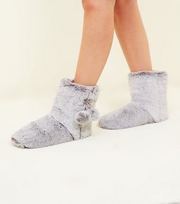 new look slipper boots