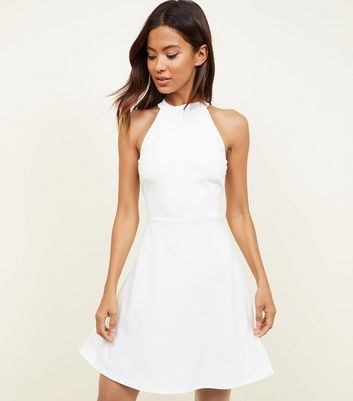 new look white skater dress