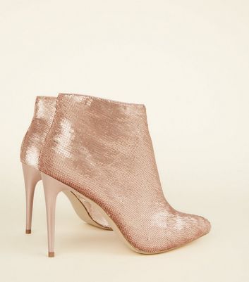 rose gold heel boots