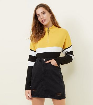 new look denim skirt black