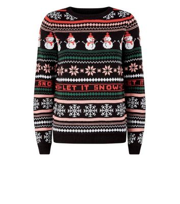 black fairisle jumper