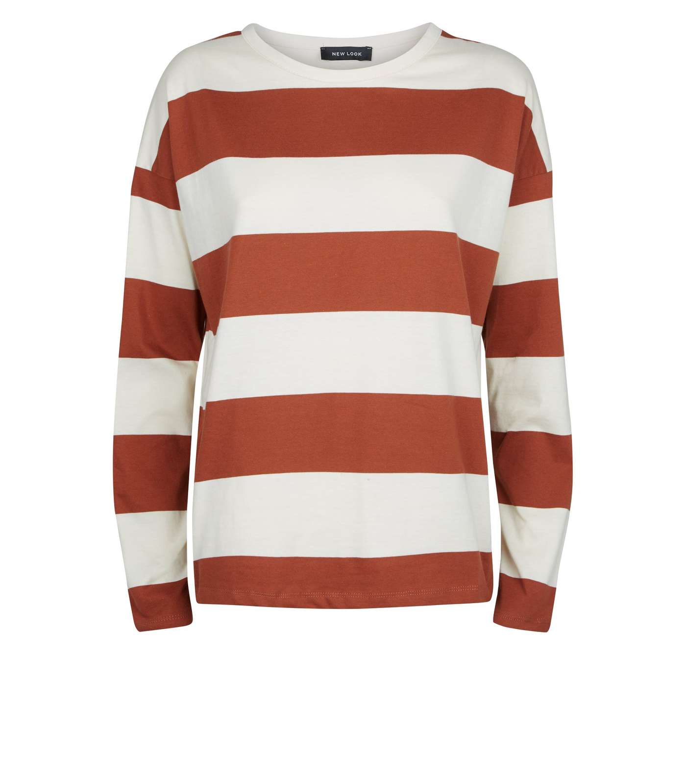 Rust Stripe Slouchy Rugby Top Image 4