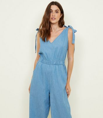 new look denim culotte jumpsuit