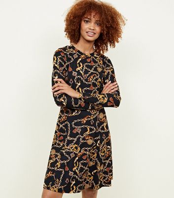 Chain print skater dress sale