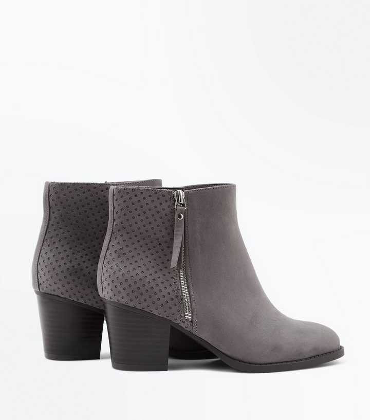 grey low cut boots