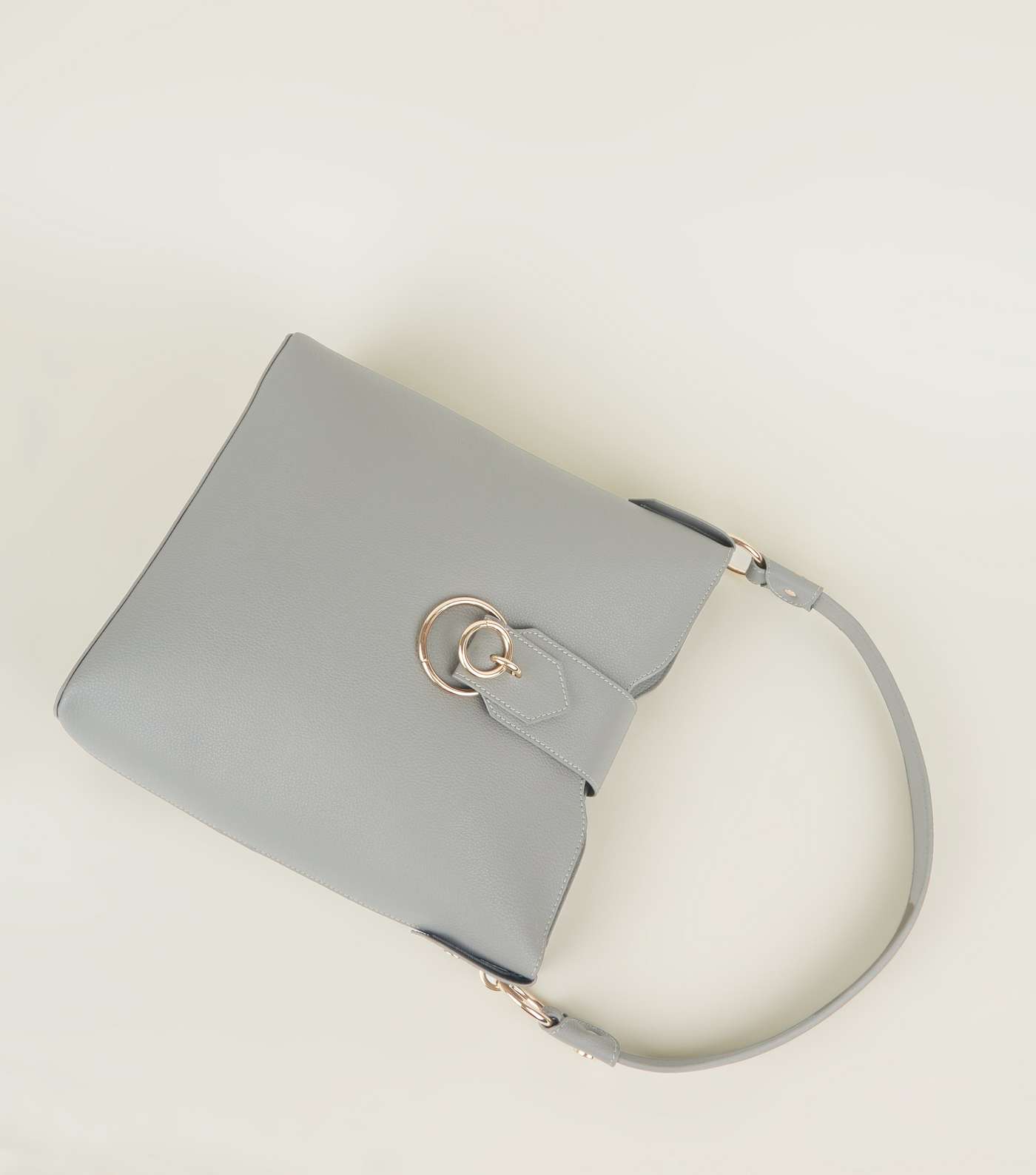 Grey Ring Front Hobo Bag  Image 5
