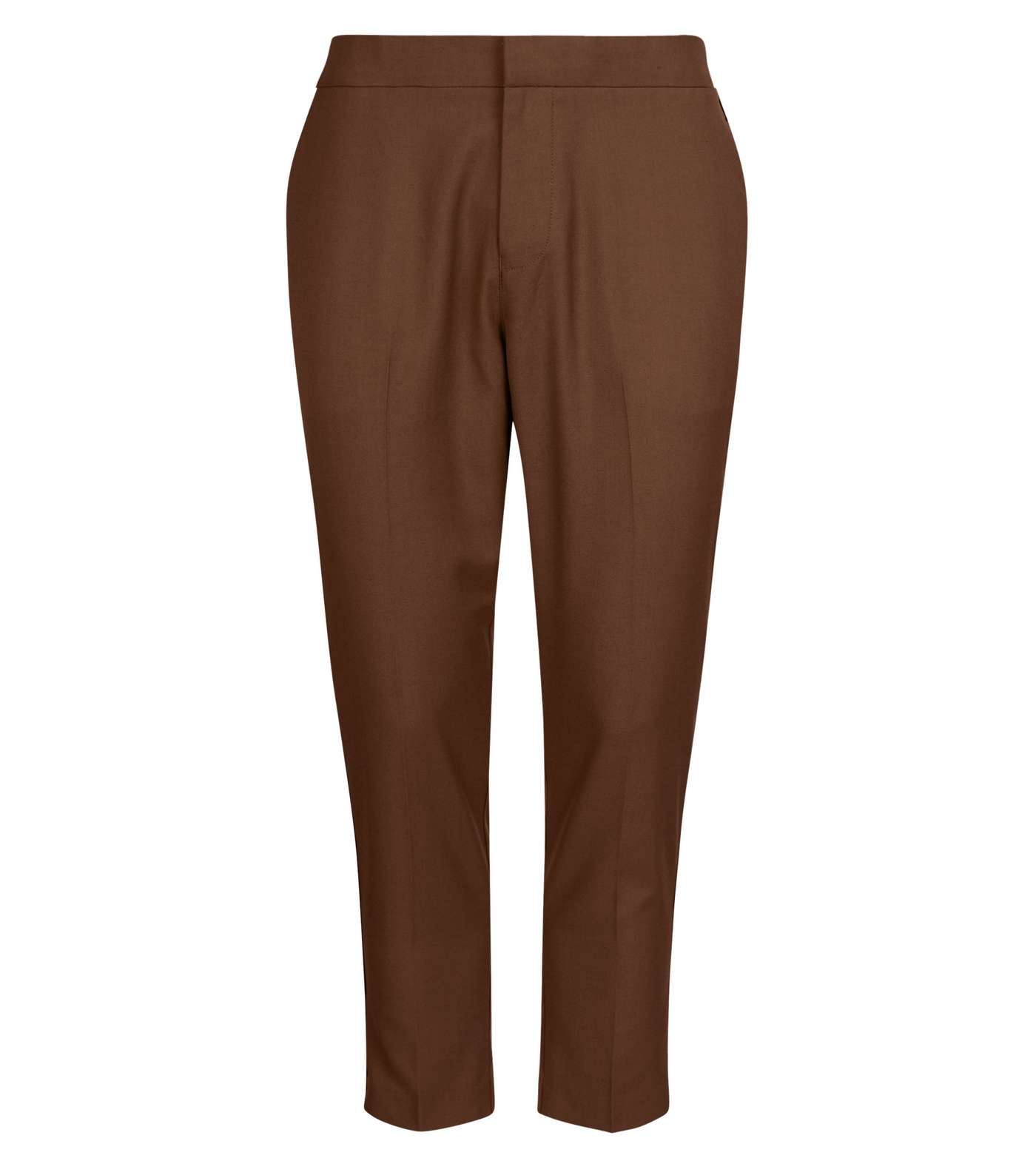 Tan Side Piped Trousers Image 4