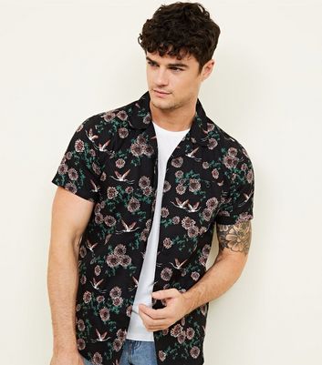 black floral shirt mens