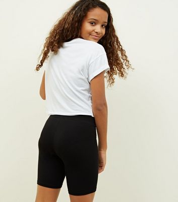 girls black cycling shorts