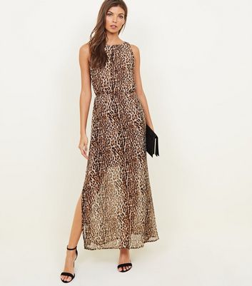 new look leopard print maxi dress