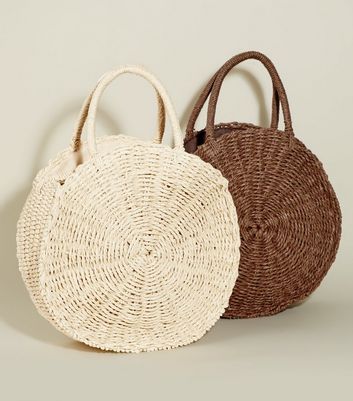 Cream 2025 straw bag