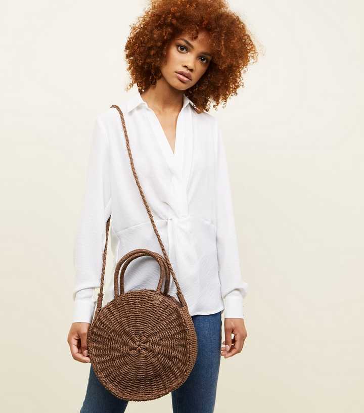 Clare V. Alice Circle Bag  Round straw bag, Straw bags, Bags