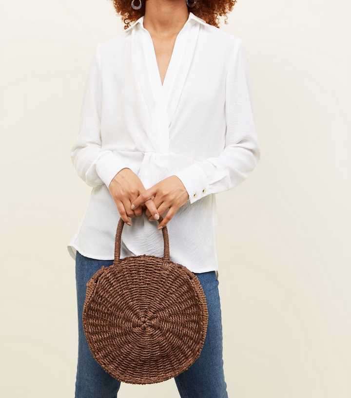 Clare V. Alice Circle Bag  Round straw bag, Straw bags, Bags