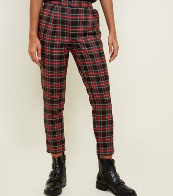 Guild Prime plaid check trousers  Checked trousers Straight leg pants  Pants