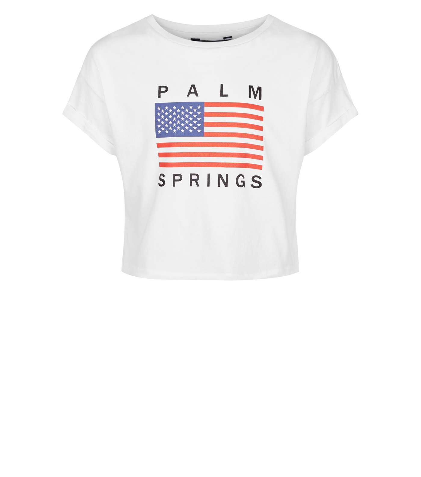 Girls White Palm Springs Slogan T-Shirt Image 4