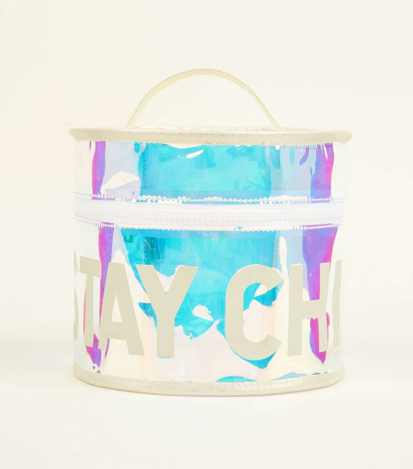 Clear Iridescent Tinted Cosmetic Bag 