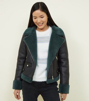 new look shearling jacket