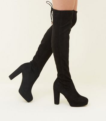over the knee heeled boots wide fit