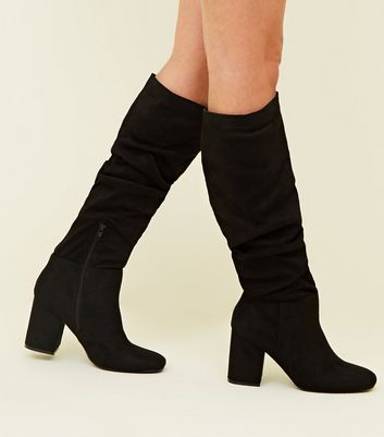 wide fit ruched boots
