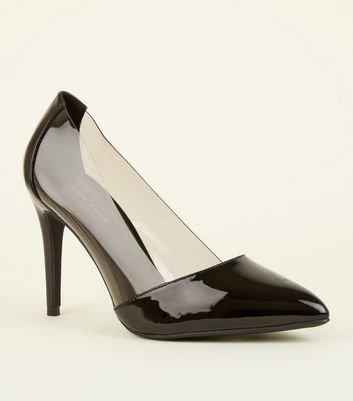 clear pointed court shoes