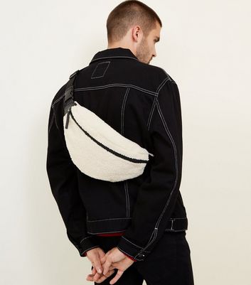 mens white bum bag