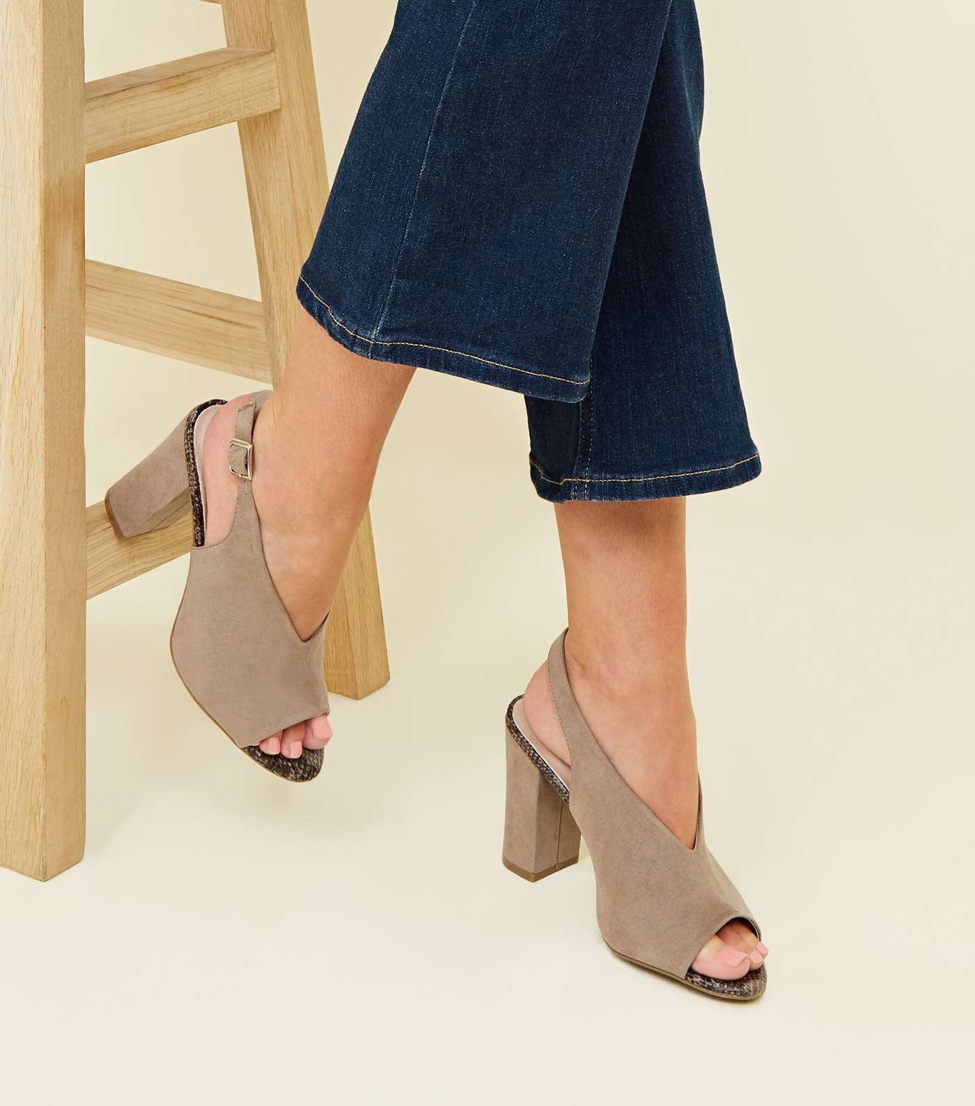 Grey Comfort Flex Suedette Slingback Sandals Image 2