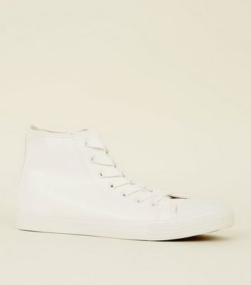 Womens white best sale leather high tops