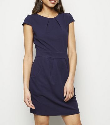 navy tulip dress
