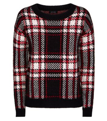Red and Black Check Jumper | New Look