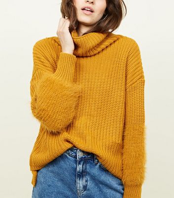 mustard roll neck jumper