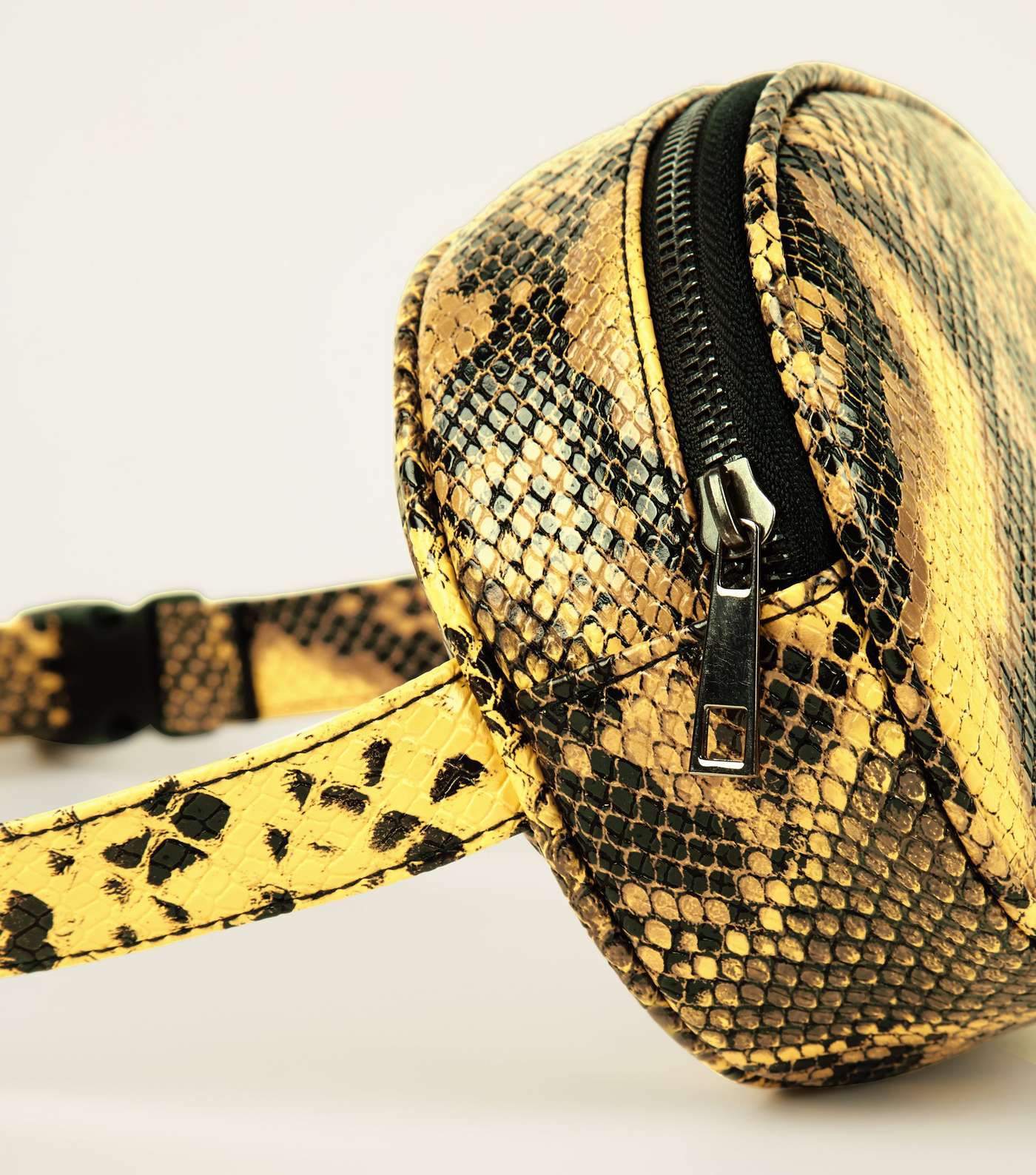Mustard Faux Snake Bum Bag Image 4