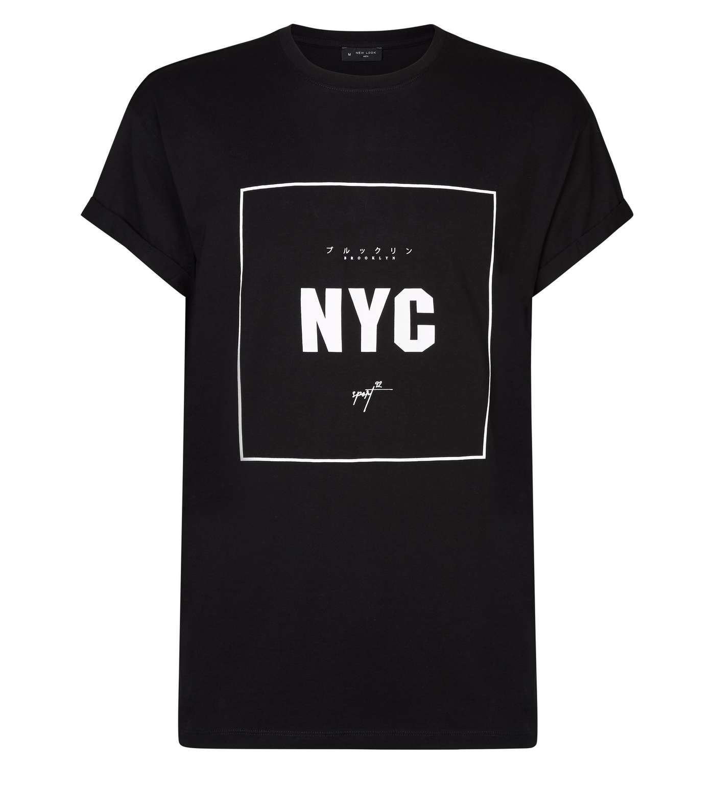 Black NYC Box Print T-Shirt Image 4