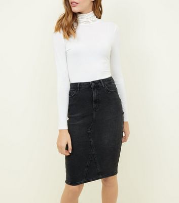 new look denim pencil skirt