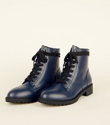 new look navy ankle boots