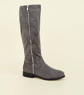 Women's Grey Boots | Grey Ankle & Heeled Boots | New Look