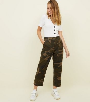 cropped camo trousers