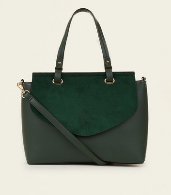 Dark Green Satchel Bag | New Look