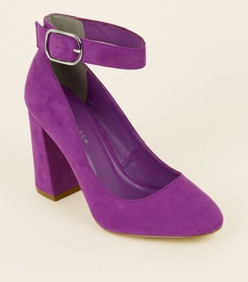 purple shoes new look