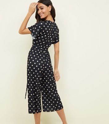 polka dot playsuit new look