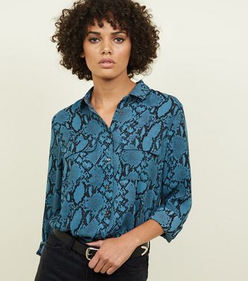 snakeskin blouse new look