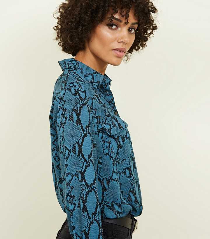 new look snakeskin blouse