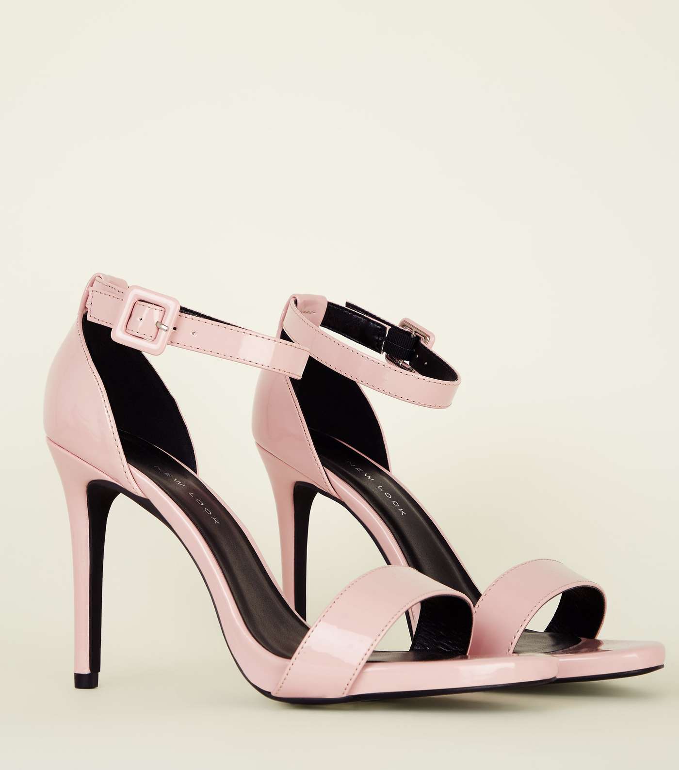 Wide Fit Pink Patent Stiletto Heels Image 3