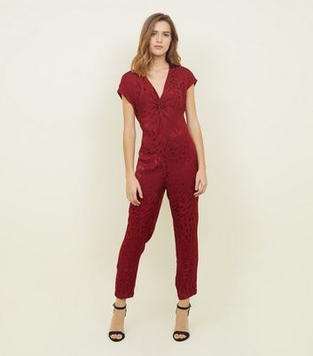 burgundy jumpsuit new look